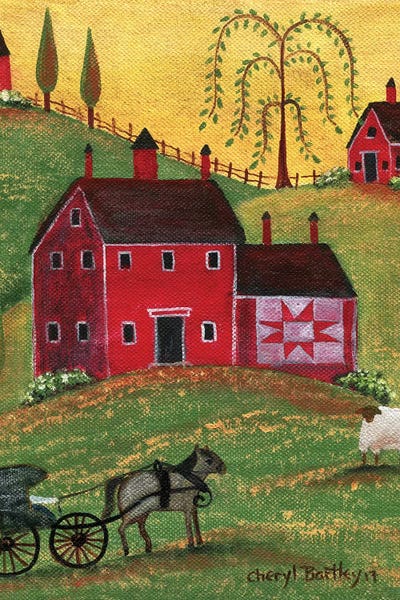 Country Homestead by Cheryl Bartley framed wall art