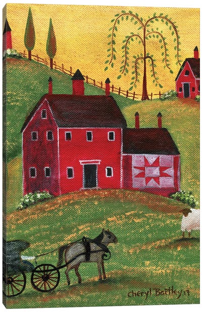 Country Homestead Canvas Art Print - Cheryl Bartley