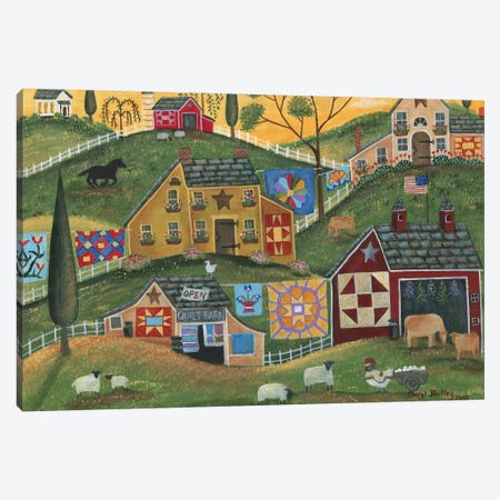 Country Quilt Barn Canvas Print #CBT76} by Cheryl Bartley Canvas Art
