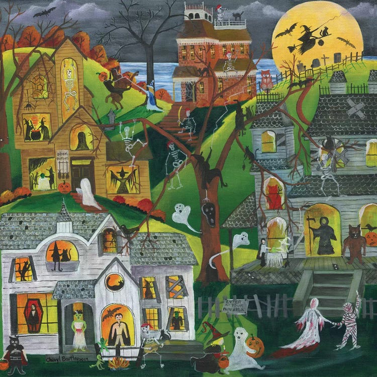 Dark, eerie, and full of treats by Cheryl Bartley wall art