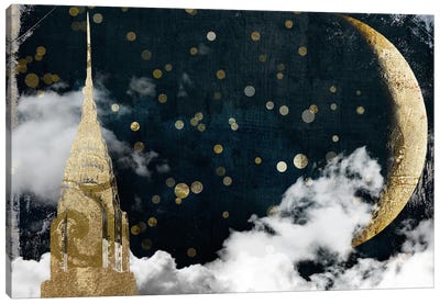 Cloud Cities New York Canvas Art Print - Empire State Building