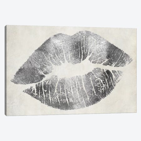 Hollywood Kiss Silver Canvas Print #CBY496} by Color Bakery Canvas Art