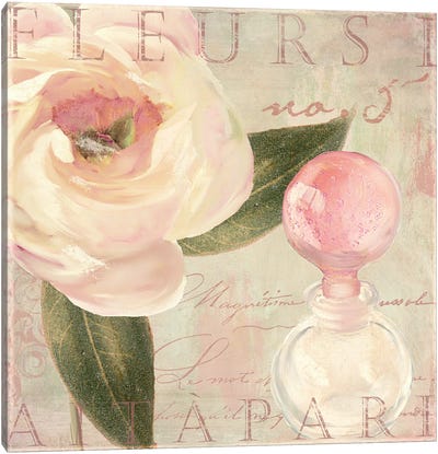 Parfum de Roses II Canvas Art Print - French Country Décor