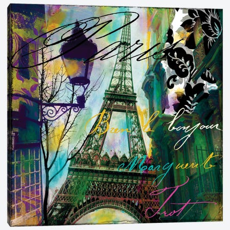 To Paris With Love I Canvas Print #CBY964} by Color Bakery Canvas Wall Art