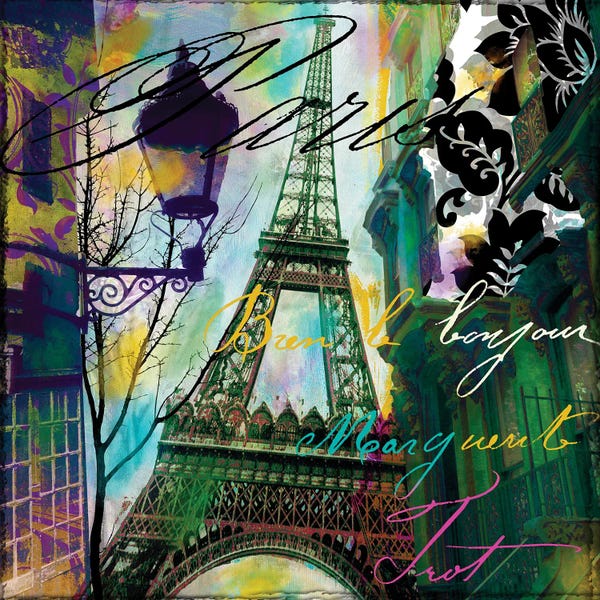 Eiffel Tower: To Paris With Love I by Sasha