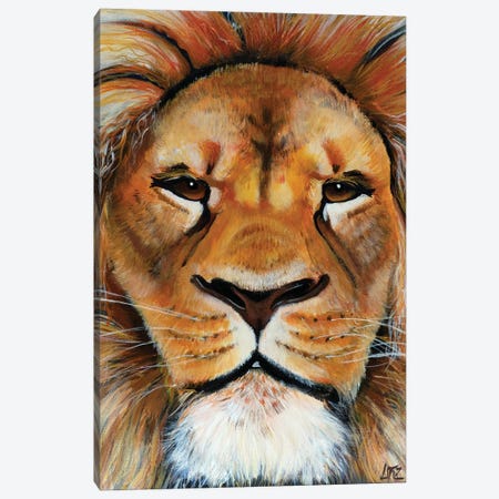 Lion Portrait Canvas Print #CBZ10} by Charlotte Bezant Canvas Print