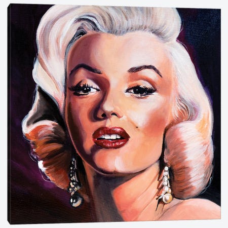 Marilyn Canvas Print #CBZ12} by Charlotte Bezant Canvas Art Print