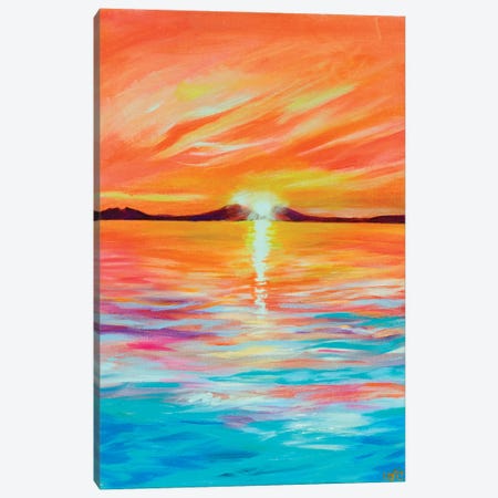 Fluorescent Sunset Canvas Print #CBZ14} by Charlotte Bezant Canvas Wall Art