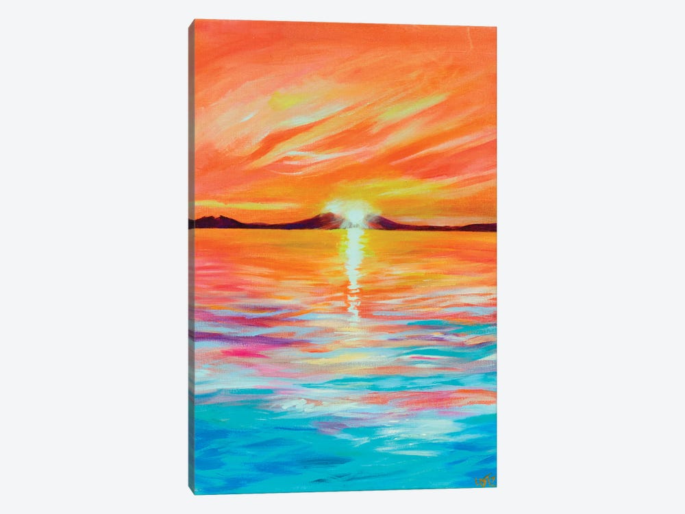 Fluorescent Sunset by Charlotte Bezant 1-piece Canvas Art Print