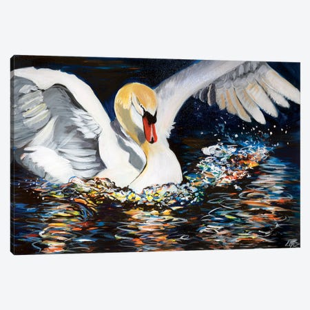 The Swan Canvas Print #CBZ1} by Charlotte Bezant Canvas Art