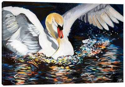 The Swan Canvas Art Print - Charlotte Bezant
