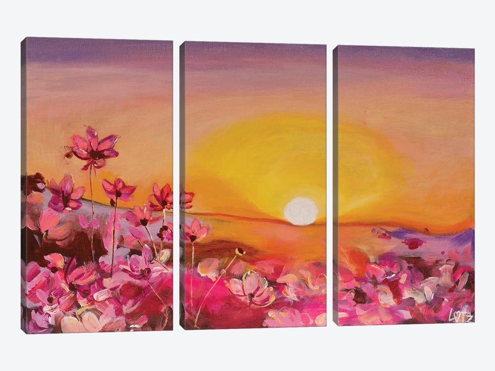 Morning Flower Burst 3-piece Canvas Artwork