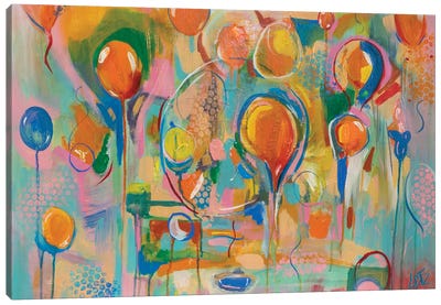 Up And Away Canvas Art Print - Balloons
