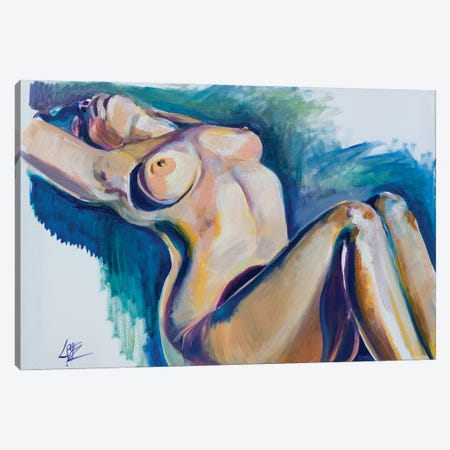 Nude Reclining Canvas Print #CBZ47} by Charlotte Bezant Canvas Print