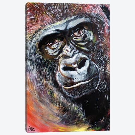 Gorilla Portrait Canvas Print #CBZ52} by Charlotte Bezant Canvas Art Print