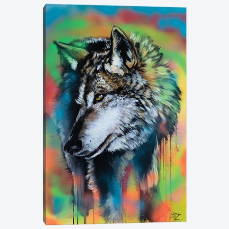 Wolf Canvas Print #CBZ56} by Charlotte Bezant Canvas Art