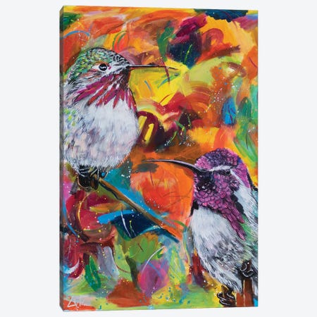 Hummingbirds Canvas Print #CBZ57} by Charlotte Bezant Canvas Artwork