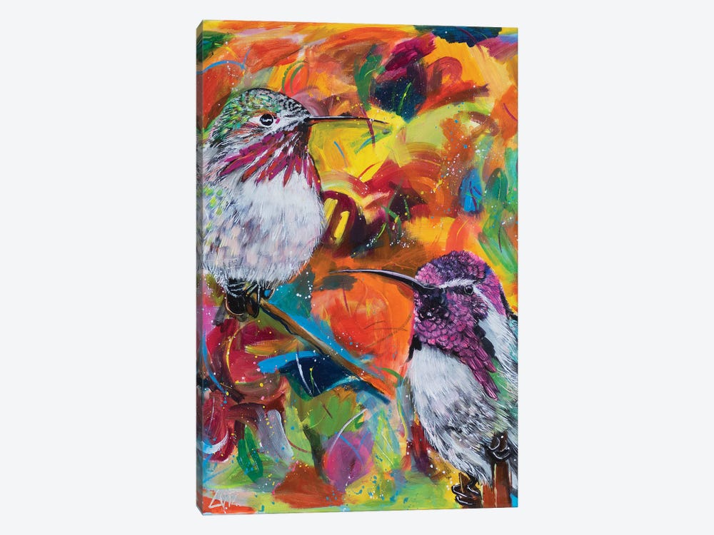 Hummingbirds by Charlotte Bezant 1-piece Canvas Wall Art