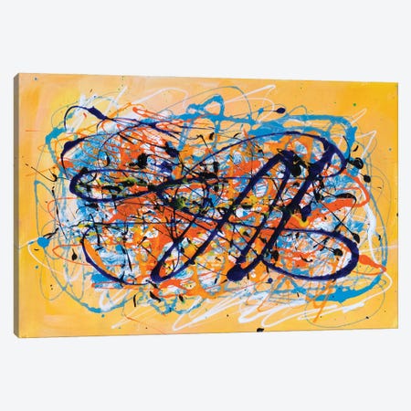 Abstract Orange Canvas Print #CBZ60} by Charlotte Bezant Canvas Artwork