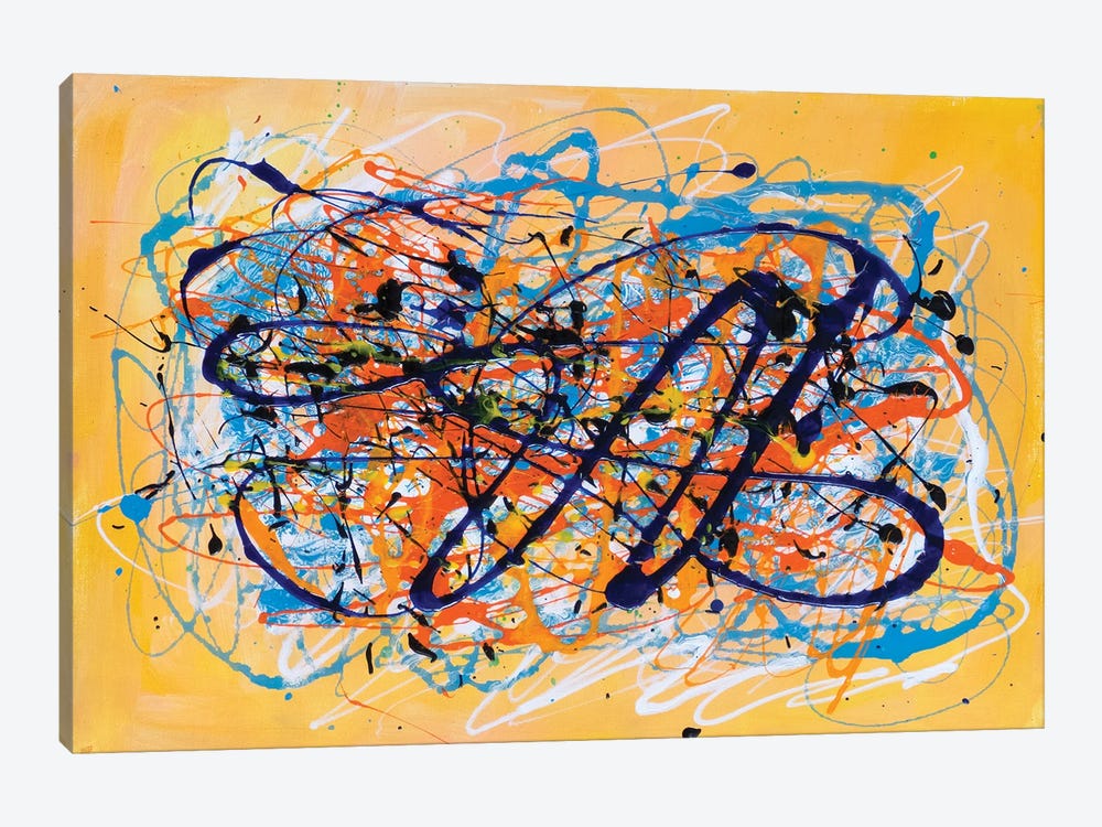 Abstract Orange by Charlotte Bezant 1-piece Canvas Art