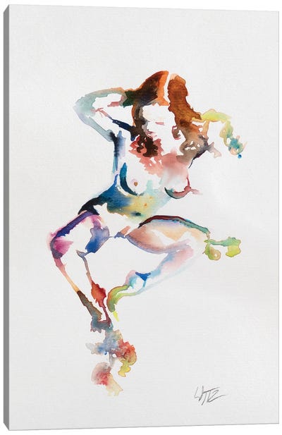 Figure Study II Canvas Art Print - Subdued Nudes