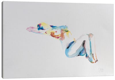 Figure Study III Canvas Art Print - Subdued Nudes