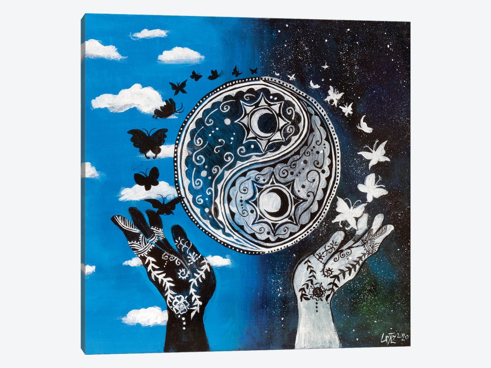 Yin And Yang Hands by Charlotte Bezant 1-piece Canvas Art