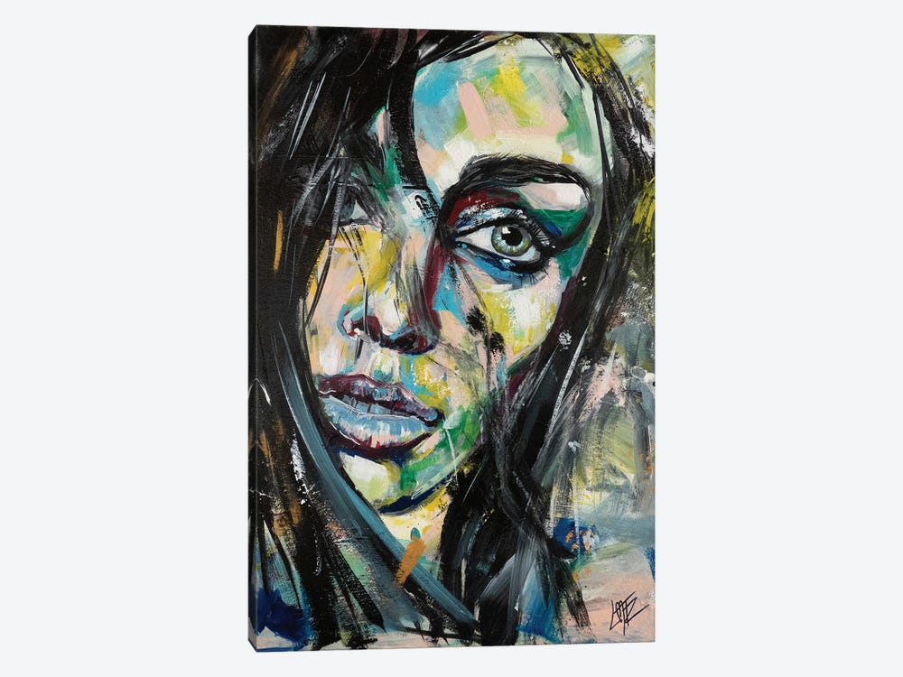 Grunge Girl 1-piece Canvas Artwork