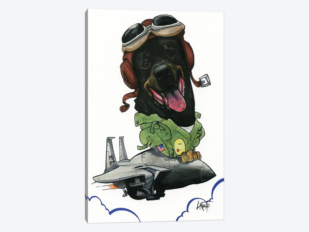 Maverick by Canine Caricatures 1-piece Art Print