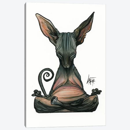 Meditating Sphynx Canvas Print #CCA19} by Canine Caricatures Canvas Print