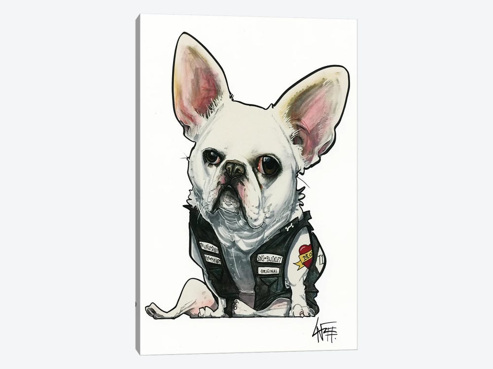 Pup of Mayhem by Canine Caricatures 1-piece Art Print