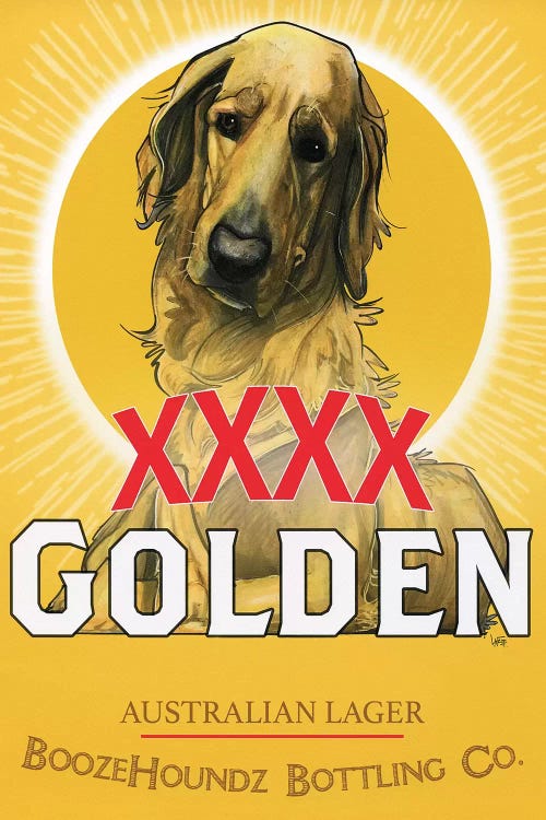 XXXX Golden Australian Lager by Canine Caricatures wall art