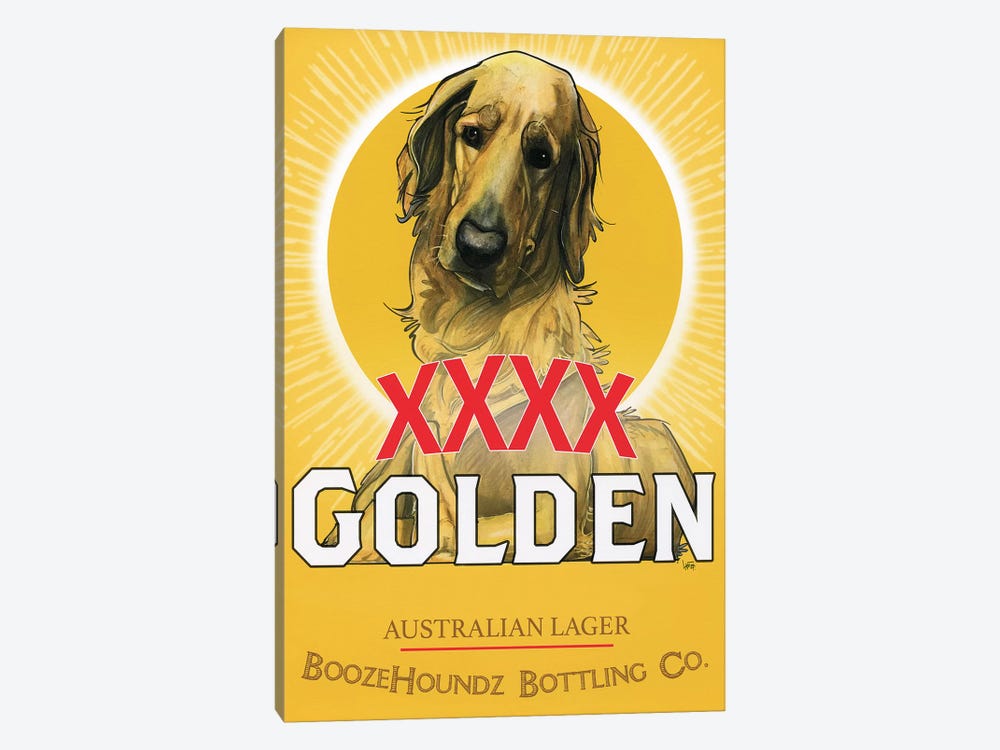 XXXX Golden Australian Lager by Canine Caricatures 1-piece Canvas Print