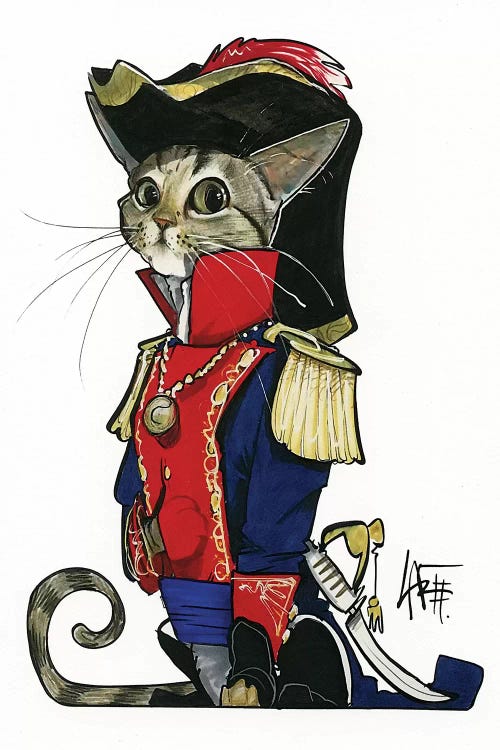 A Modern Major General Cat by Canine Caricatures wall art