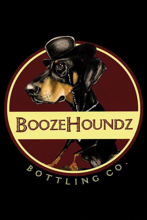Boozehoundz Bottling Co by Canine Caricatures wall art
