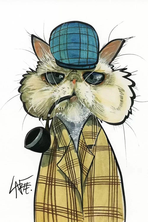 Cat Detective by Canine Caricatures wall art