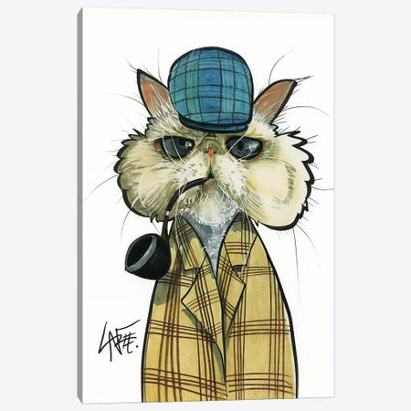 Cat Detective Canvas Print #CCA38} by Canine Caricatures Canvas Print