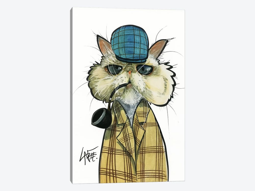 Cat Detective by Canine Caricatures 1-piece Canvas Print