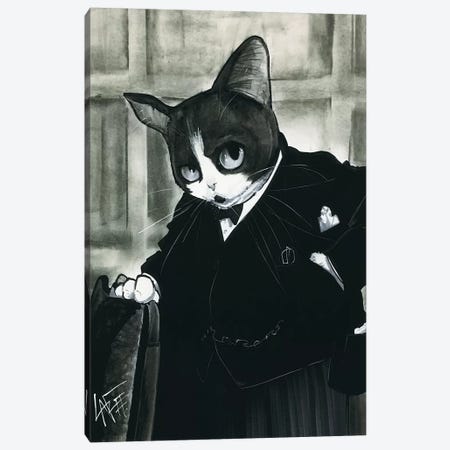 Churchill Cat Canvas Print #CCA39} by Canine Caricatures Canvas Art Print