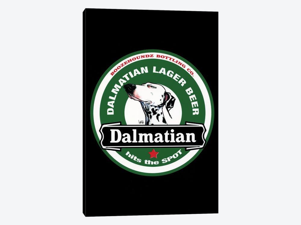 Dalmatian Lager Beer by Canine Caricatures 1-piece Canvas Print