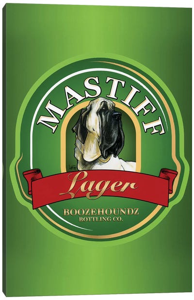 Mastiff Lager Canvas Art Print - Beer Art