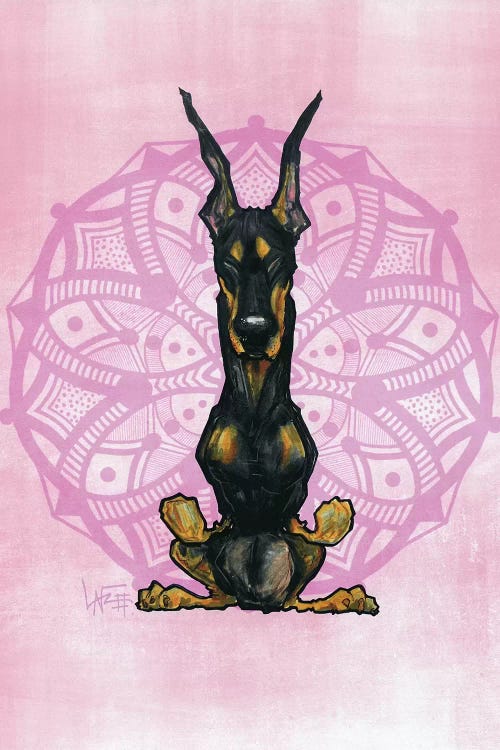 Meditating Doberman