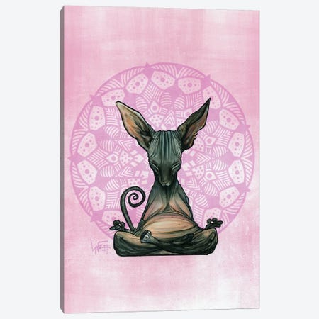 Meditating Sphynx Canvas Print #CCA54} by Canine Caricatures Canvas Art