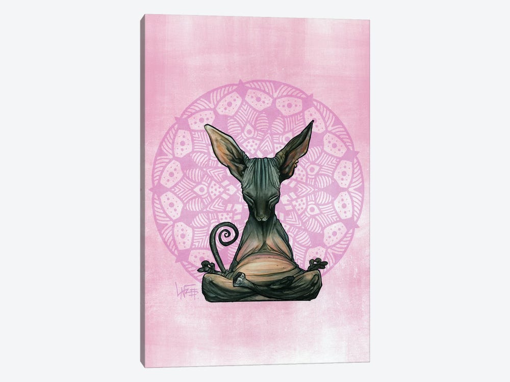 Meditating Sphynx by Canine Caricatures 1-piece Art Print