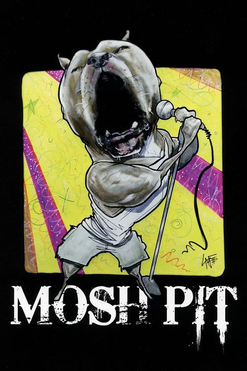 Mosh Pit by Canine Caricatures wall art