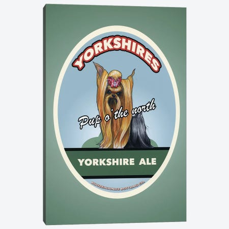 Yorkshire Ale Canvas Print #CCA62} by Canine Caricatures Canvas Artwork