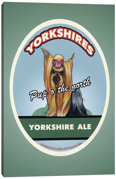 Yorkshire Ale Canvas Art Print - Canine Caricatures