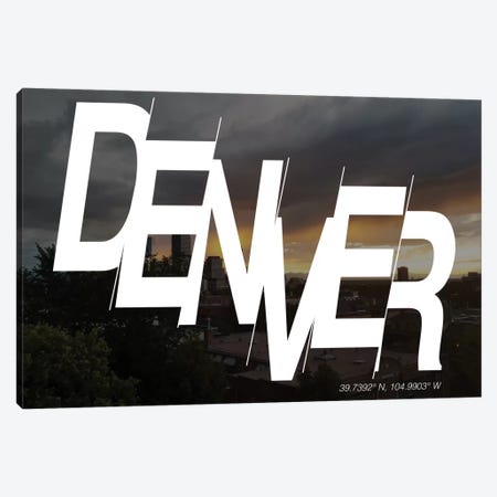 Denver (39.7° N, 104.9° W) Canvas Print #CCB3} by 5by5collective Canvas Artwork