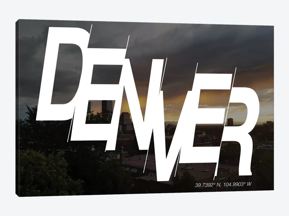 Denver (39.7° N, 104.9° W) by 5by5collective 1-piece Canvas Art