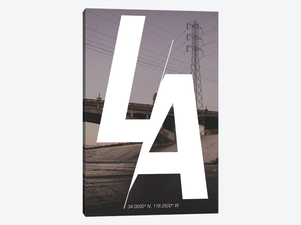 Los Angeles (34° N, 118.2° W) by 5by5collective 1-piece Canvas Print